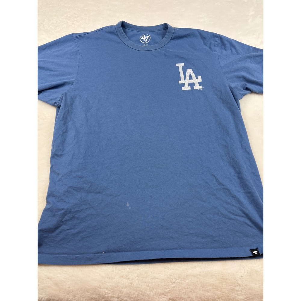 47 Brand Los Angeles Dodgers T-Shirt Mens Large Blue MLB Baseball Graphic Tee - Picture 2 of 4